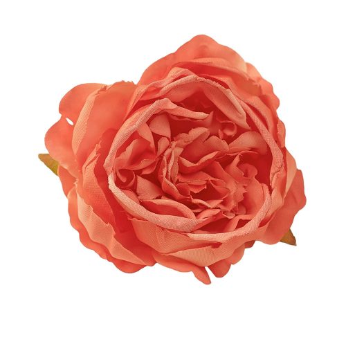 Hlava pivónie z hodvábu, 5.5cm - Oranžová