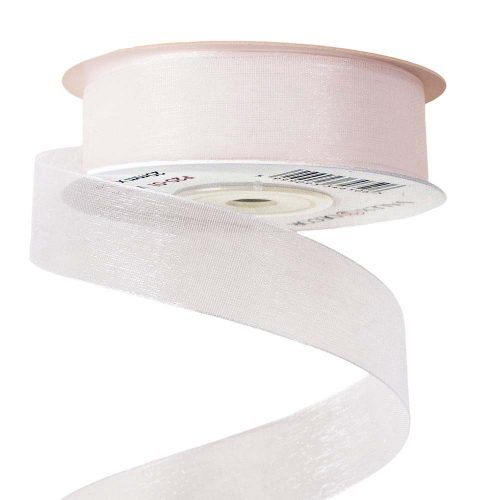 Organza stuha 20 mm x 20 m - Biela